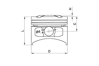 Tłok meteor yamaha yz250f 14-17 (76,96) sprężanie 13.5:1 sel. B