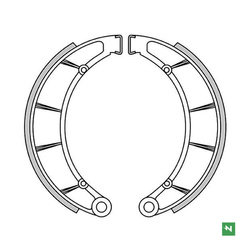 SZCZĘKI HAMULCOWE PRZÓD MOTO GUZZI V7 SPECJAL 700 '69-'71; V 750 SPRT 750 '72-'74; T 850 '74-'75; GT 850 CALIFORNIA '72-'74 (220X25MM)