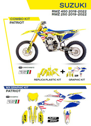 Komplet plastików plukomplet naklejek (oklein) suzuki rmz 250 '19-'22
