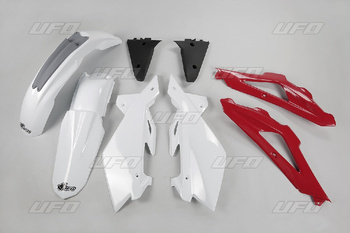 Komplet plastików husqvarna tc 4t '05-'07 kolor oem (dla rocznika '07) (biały/czerwony/czarny) (hu606e999)