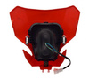Owiewka przednia enduro cross z reflektorem czerwona