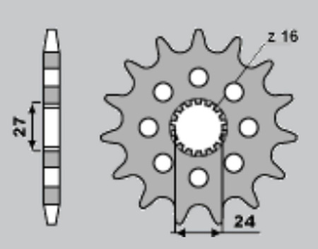 Zębatka przednia 2190 17 suzuki gsxr 1000 '09-'15, gsxr 1300 '08-'15