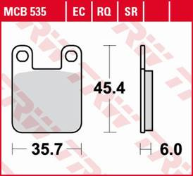 Klocki hamulcowe kh115 organic ktm sx 60 / 65 98-01, suzuki ay 50 97-06, yamaha tzr 50 03-, przód / tył
