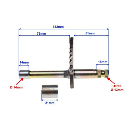 Wałek rozrusznika do Sym Orbit 4T