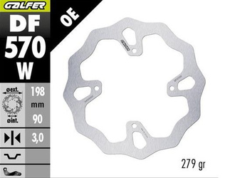 TARCZA HAMULCOWA PRZÓD KTM SX 65 '25-; HUSQVARNA TC 65 '25-; GAS GAS MC 65 '25- (198X90X3MM) WAVE