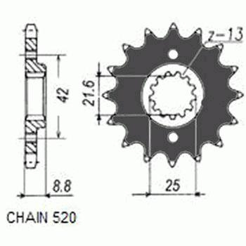 Zebatka napedowa sunstar sunf333-16