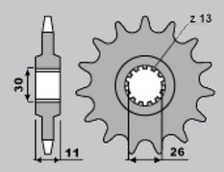 Zębatka przednia 2091 16 yamaha tdm900 '02-'09