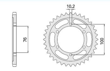 Zębatka tylna stalowa 816 48 suzuki gsxr1100, gsxr750 (92-95) (jtr816.48)* (łańc. 530) - zamienna z 825 48 (816-48)