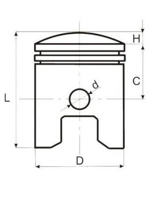 Tłok cylindra Honda Bali 50cm 2T 39mm