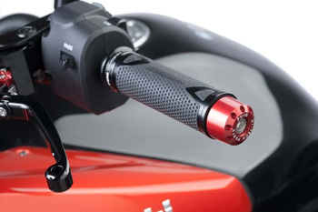 Ciężarki / końcówki kierownicy krótkie puig do bmw f800r 15-20 czerwone