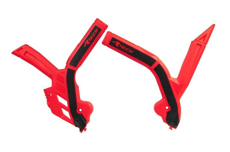 Osłony ramy (komplet) bi-material super grip beta rr 125-480 '20-21 kolor czerwony czarny