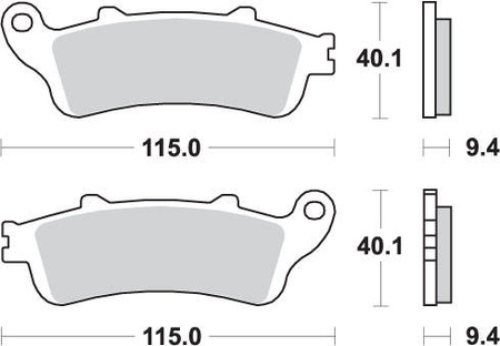 Klocki hamulcowe kh281 street excel/racing ng sinter kolor złoty pasuje do: honda st1100 '96, st1300 tył