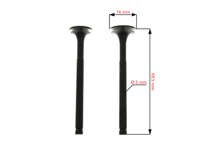 Głowica Kompletna Do Cylindra Gy6 4t 50ccm 47mm (Długie Zawory - Grzybki Standardowe) Power Force