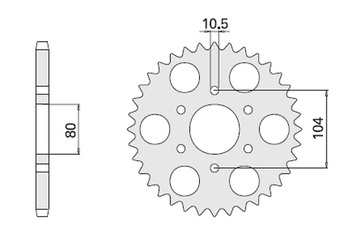 Zębatka tylna 501 41 kawasaki z 1000j 81-83 (501-41)