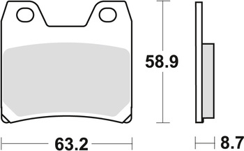 Klocki hamulcowe kh348 organic yamaha fzs 1000 fazer 01-05, x1300 02-16, tył (promocja)
