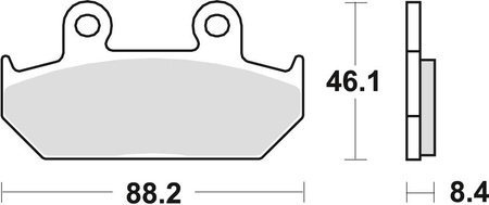 Klocki hamulcowe kh124 kh412 sinter street honda vt 600 shadow '88, nx 650 dominator 90-94, vfr 750 86-87, cbr 1000 f 87-88, przód