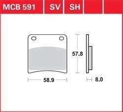 KLOCKI HAMULCOWE TRW MCB591