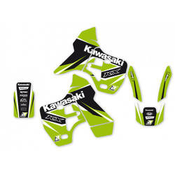 Komplet naklejek (oklein) kawasaki kx 500 '88-'04 dream 4 kolor zielony/czarny