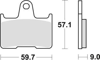 Klocki hamulcowe kh254 sinter street suzuki gsxr 600 04-05, gsf 650 05-06, gsxr 750 04-05, gsx 1400 01-07, tył