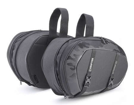 Sakwy Boczne Poszerzane Uniwersalne K'drifter 40-52l (Para) Kolor Szary