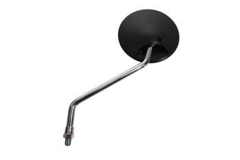 PARTS LUSTERKO LEWE UNIWERSALNE Z HOMOLOGACJĄ (M10/1,25) GWINT PRAWY, KOLOR CZARNY/SREBRNY (WZÓR HONDA)