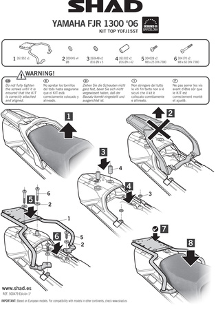 Stelaż kufra tylnego Shad do Yamaha FJR 1300 (06 -17)