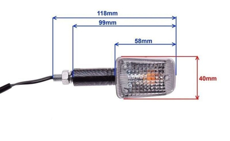 Kierunkowskazy mini do motocykla 4 sztuki 23W 12V