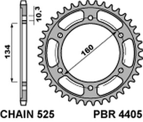 Zębatka tylna 4405 47 c45 honda cbr 600rr '03-'15, cbr 600f '01-'19, cbr 1000rr '17-'20 (jtr1307.47) (łańc. 525)