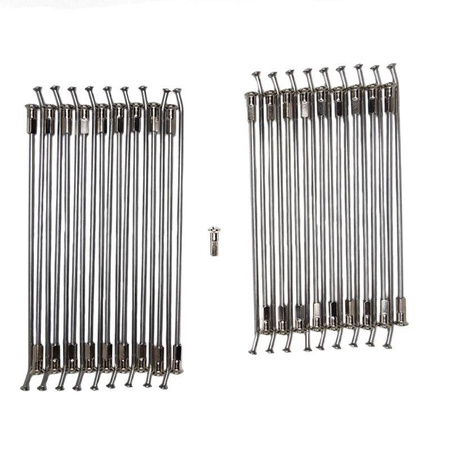 szprychy wzmocnione z nyplami (komplet) yamaha tenere 700 tył 18 x 2,15 / 18 x 2,50 kolor srebrny