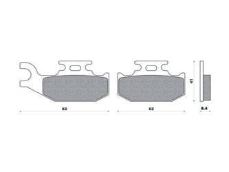 Klocki hamulcowe kh414 / kh317 ( grubość 8,4mm ) (ft 3111)