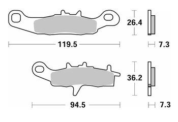 KLOCKI HAMULCOWE NOWOŚĆ KH258 OFF-ROAD SINTER KOLOR ZŁOTY