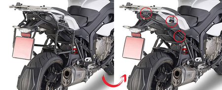 stelaż kufrów bocznych szybkiego montażu monokey bmw s 1000xr (15-19) - również pod kufry monokey retro-fit k-venture alu oraz k'mission alu