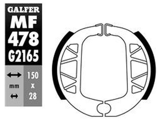 Szczęki hamulcowe tył 2022/09 yamaha bws 125 '10-, cygnus 125x '03-, cygnus 150 '07-,