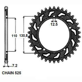 Zebatka napedzana stalowa sunstar sunr1-4467-45