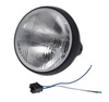 Lampa przód reflektor 7 cali H4 12V czarna matt E-Mark ECE
