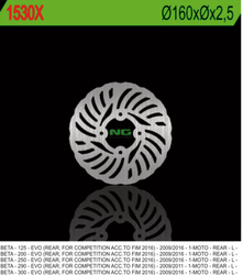 Tarcza hamulcowa tył beta evo 125/200/250/290/300 09-17 (160mm) wave