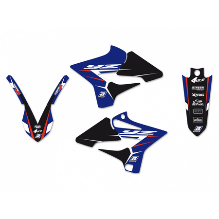 Komplet naklejek (oklein) yamaha yz 125/250 '15-'21, dream 4 kolor niebieski/czarny/biały