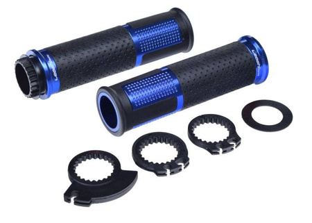 Manetki gripy uniwersalne motocykl niebieskie 22mm