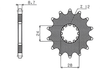 Zębatka przednia 526 18 kawasaki zx 12r '00-'05 (jtf517.18) (łańc. 530) (52618jt)