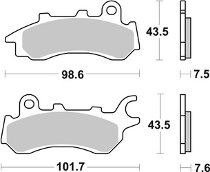 Hamulcowe kh716 honda cb 125 f '17-'19 przód street ceramic kolor czarny