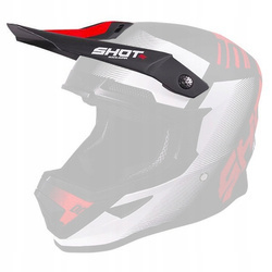 Daszek do kasku furioutrust black red matt kolor czarny/biały/czerwony