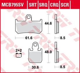 Klocki hamulcowe kh442/4 sinter road/track yamaha yzf r1 '06-'14, mt-01 1700 '05-'12, xv 1700 v-max '09-'16 przód