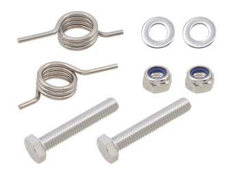 ZESTAW MONTAŻOWY PODNÓŻKÓW (SWORZNIE, SPRĘŻYNY, PODKŁADKI I ZABEZPIECZENIA) SHERCO SM 50 R / RS '20-'23, 50 ENDURO / SUPERMOTARD '06-'17, SE / SM 125 '23,