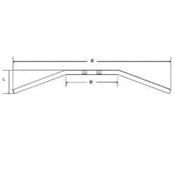 Kierownica stalowa 22mm dragbar medium kolor czarny