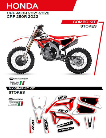 Komplet naklejek (oklein) honda crf 250r '22