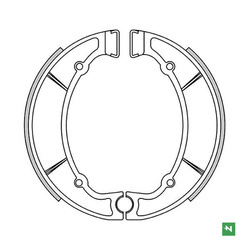 Szczęki hamulcowe sh512 yamaha xj5 550 , xj 650 xv 750 virago , (180x40mm)