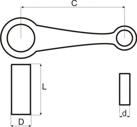 Korbowód Jawa 250 Kyvacka łożysko