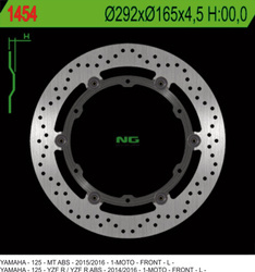 Tarcza hamulcowa przód yamaha yzf 125r a'14-'20, mt 125 a'15-'20 pływająca (292x165x4,5mm) (6x8,5mm)