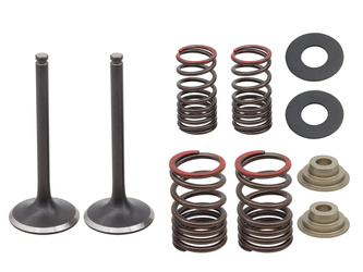 ZAWORY WYDECHOWE (ZESTAW ZE SPRĘŻYNAMI I PODKŁADKAMI) KAWASAKI KXF 450 (KX 450F) '17-18 STALOWE (12005-0766)