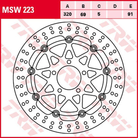 Tarcza hamulcowa przód suzuki gsx-r 600 '97-'03, gsx-r 750 '96-'03, gsx-r 1000 '01-'02, tl 1000r '98-'99, tl 1000s '97-'01, gsx 1300r hayabu